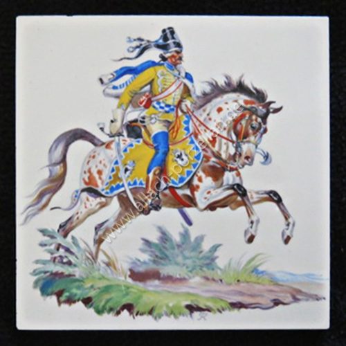 121 Malachowsky Hussar - painted tile